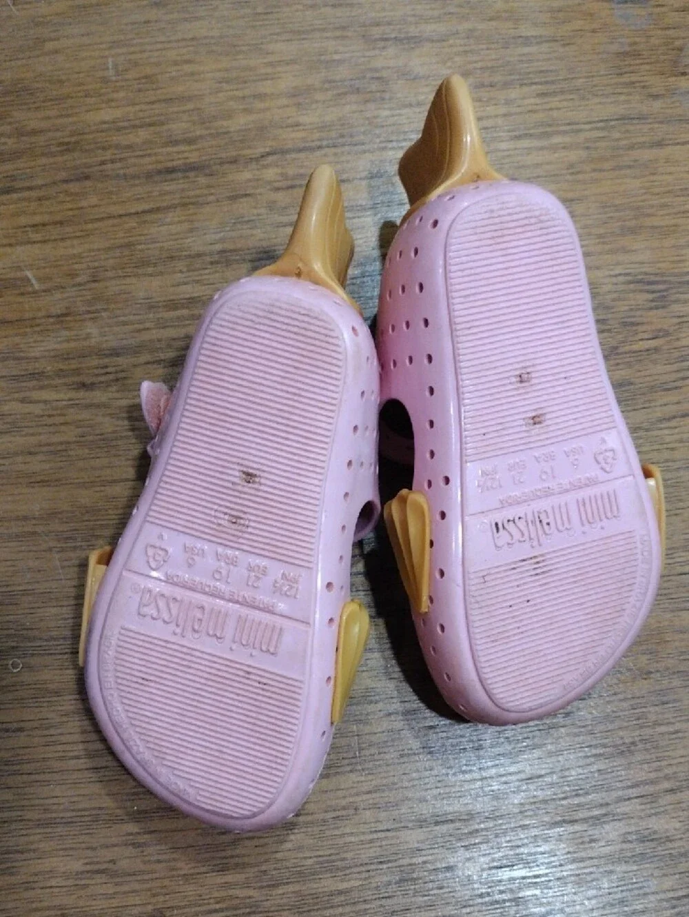 Mini Melissa Pink Jelly Mary Jane Sandals with Playful Eye Accents